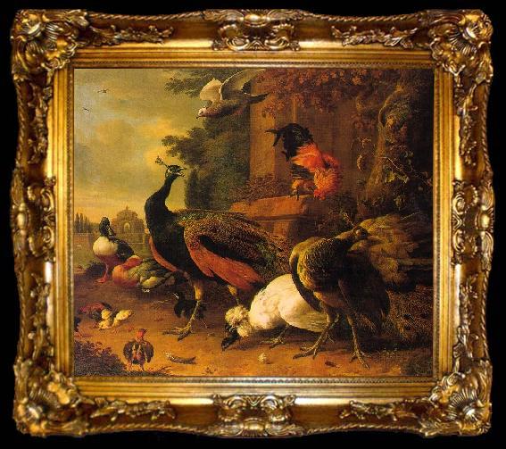 framed  Melchior de Hondecoeter Birds in a Park, ta009-2